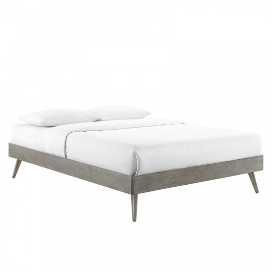 Margo Twin Wood Platform Bed Frame, Gray