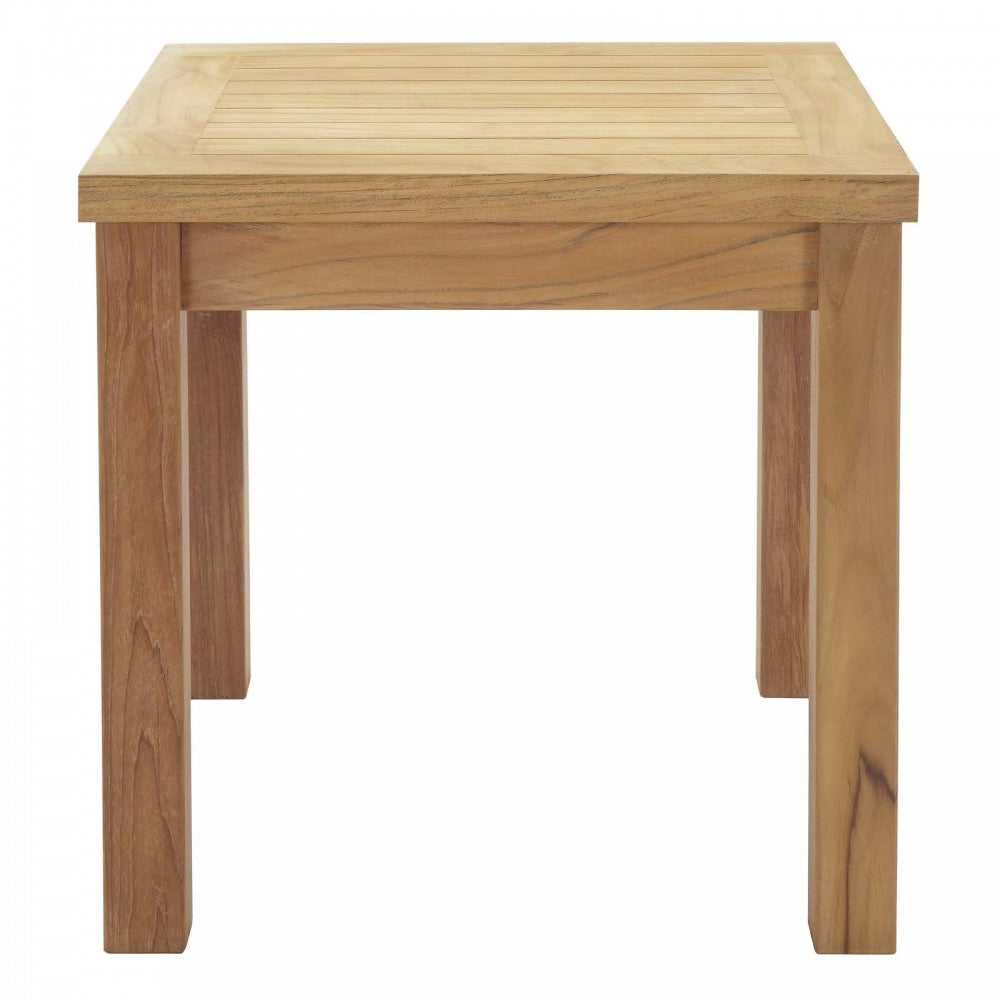 Marina 3 Piece Outdoor Patio Teak Set, Natural Gray, EEI-1487-NAT-GRY-SET