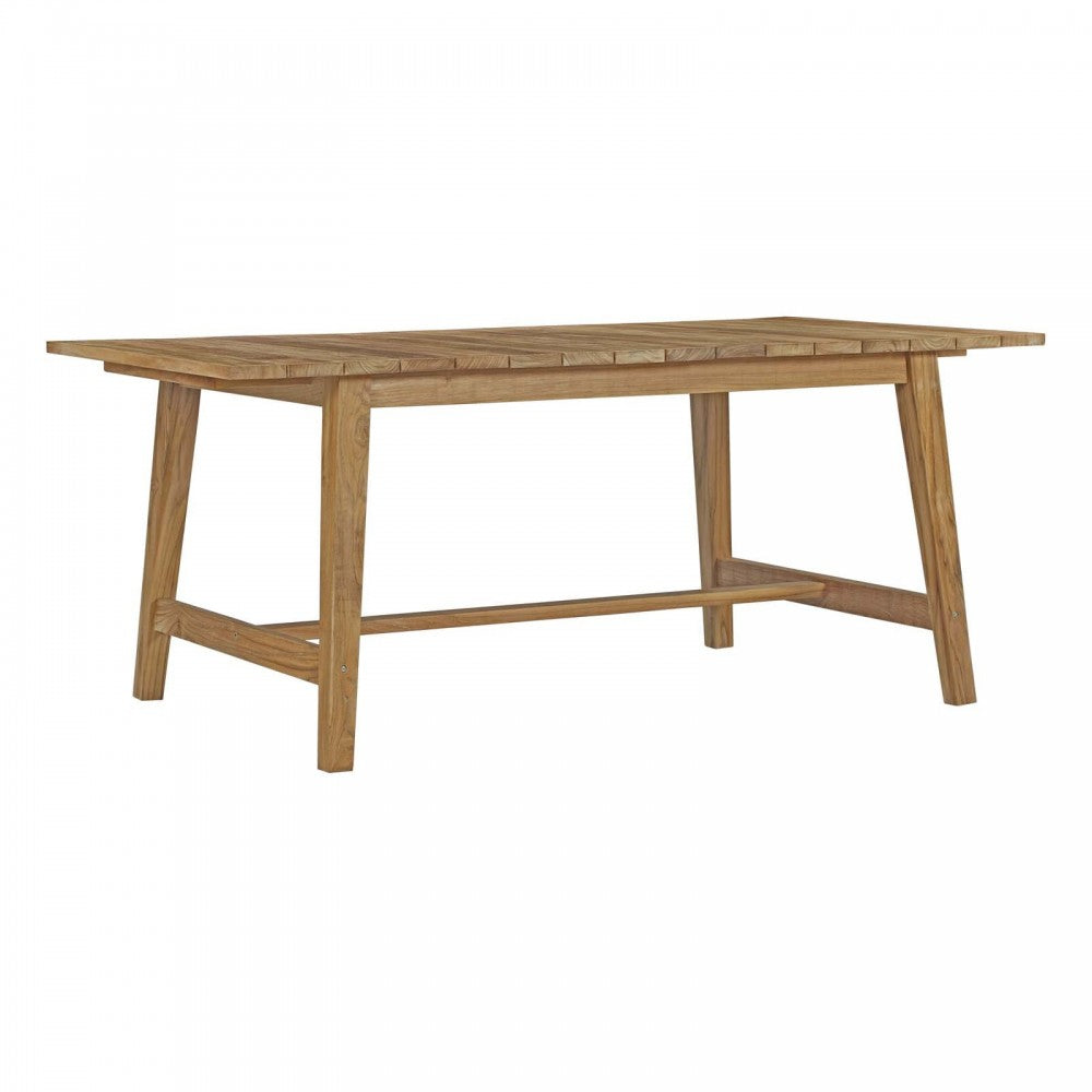 Marina 7 Piece Outdoor Patio Teak Dining Set, Natural, EEI-3298-NAT-SET