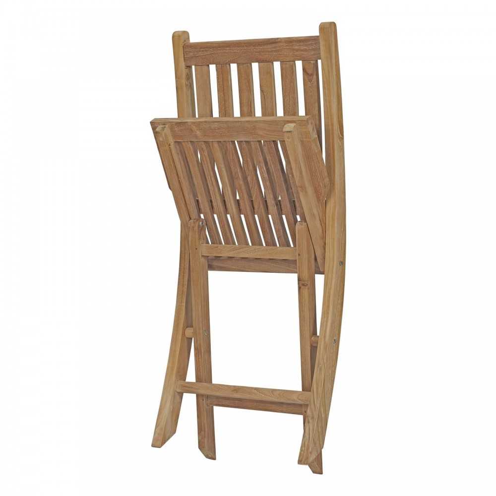 Marina 7 Piece Outdoor Patio Teak Dining Set, Natural, EEI-3298-NAT-SET