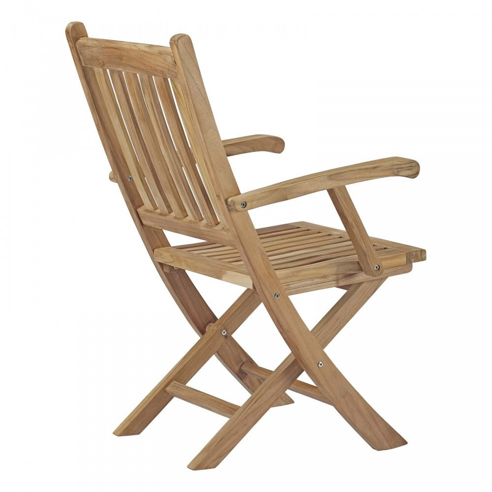 Marina 9 Piece Outdoor Patio Teak Dining Set, White
