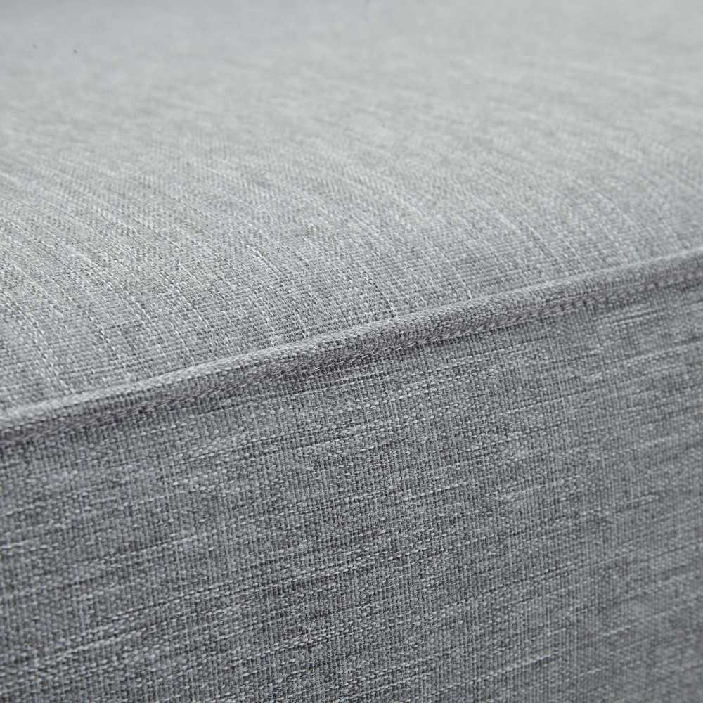 Marina Outdoor Patio Teak Left-Facing Sofa, Natural Gray