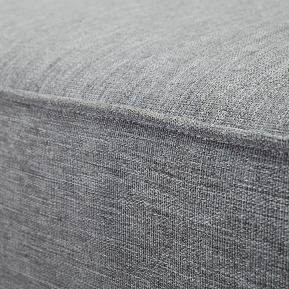 Marina Outdoor Patio Teak Right-Facing Sofa, Natural Gray