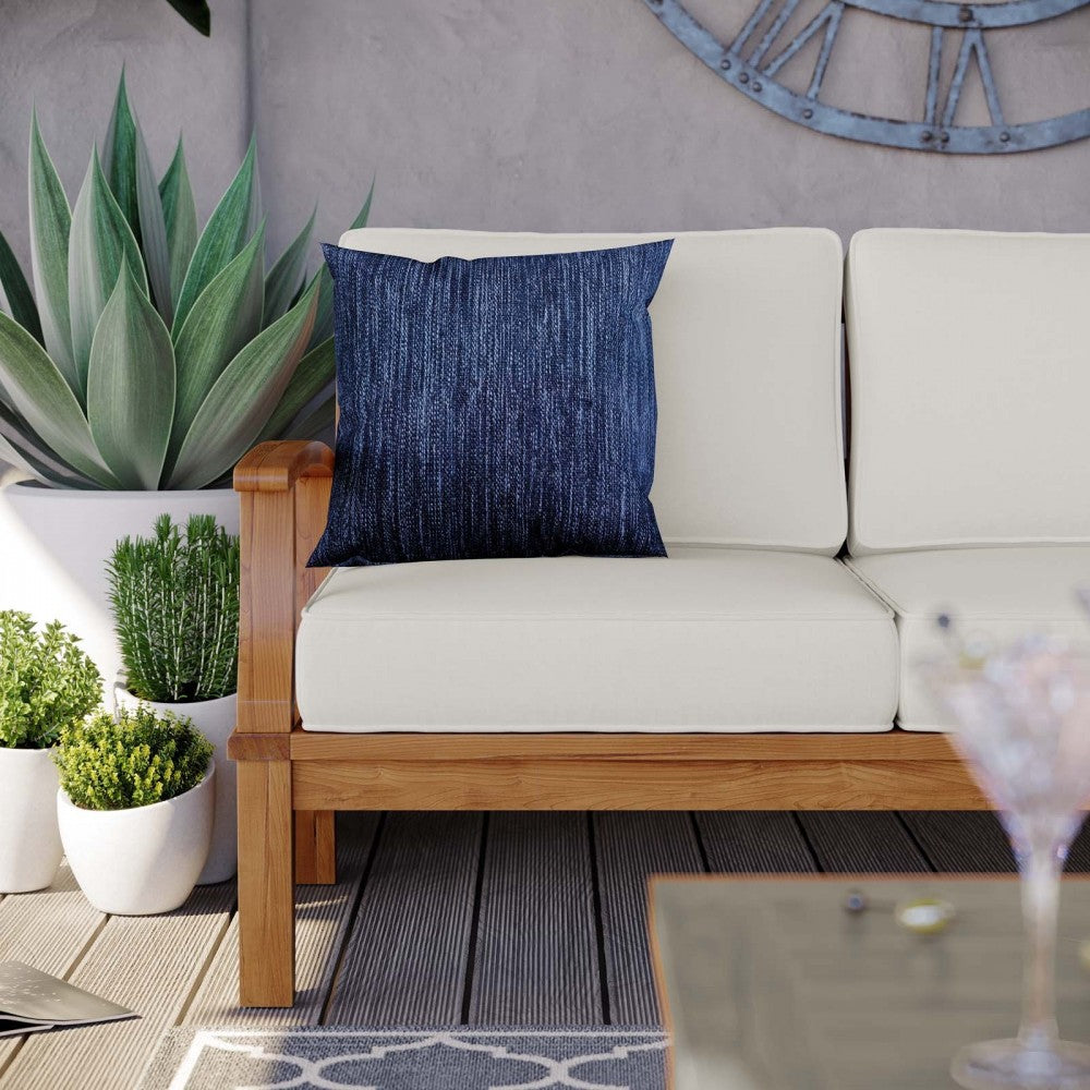 Marina Outdoor Patio Teak Sofa, Natural White