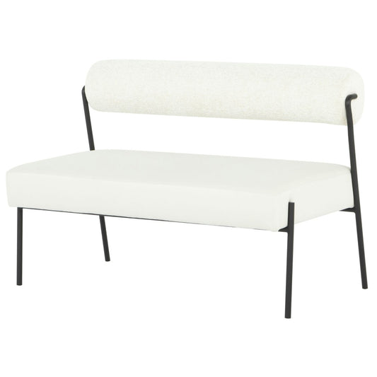 Marni Oyster Fabric Occasional Bench, HGSN203