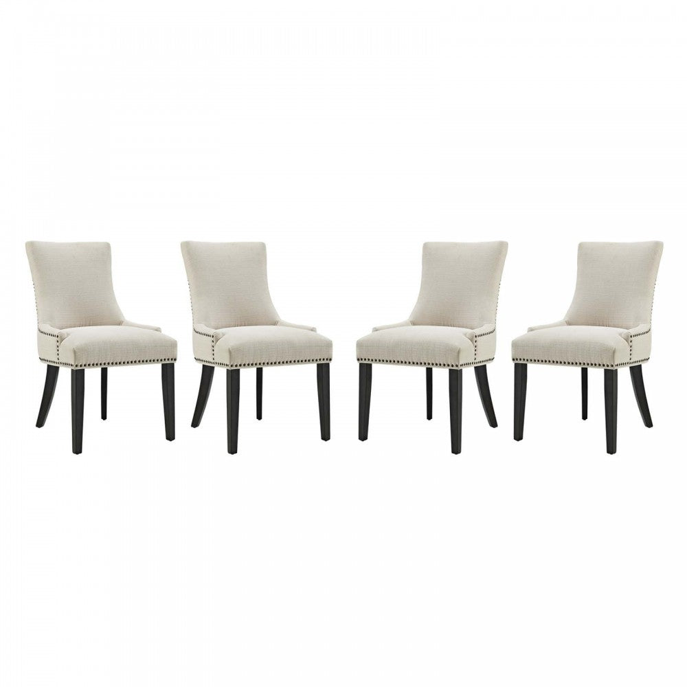 Marquis Dining Chair Fabric Set of 4, Beige