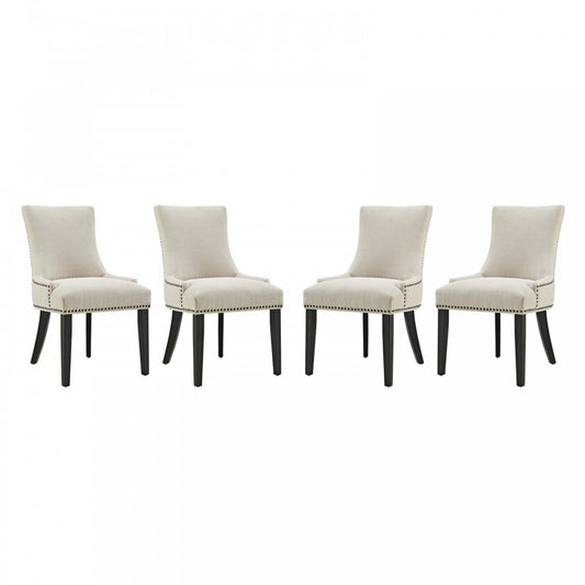 Marquis Dining Chair Fabric Set of 4, Beige