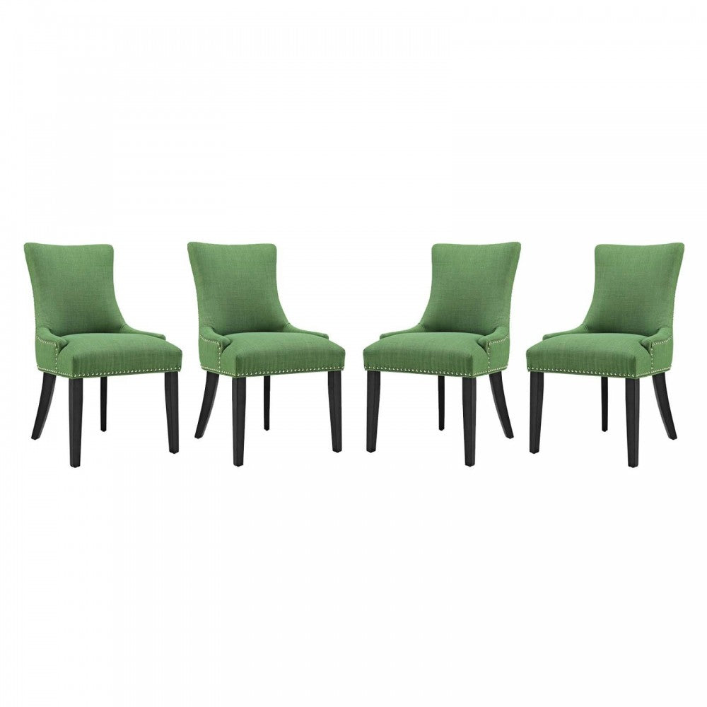 Marquis Dining Chair Fabric Set of 4, Green