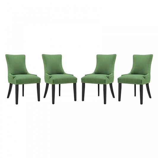 Marquis Dining Chair Fabric Set of 4, Green