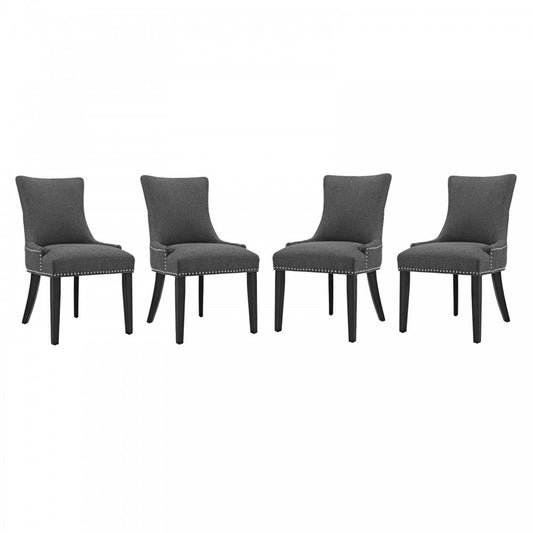 Marquis Dining Chair Fabric Set of 4, Gray