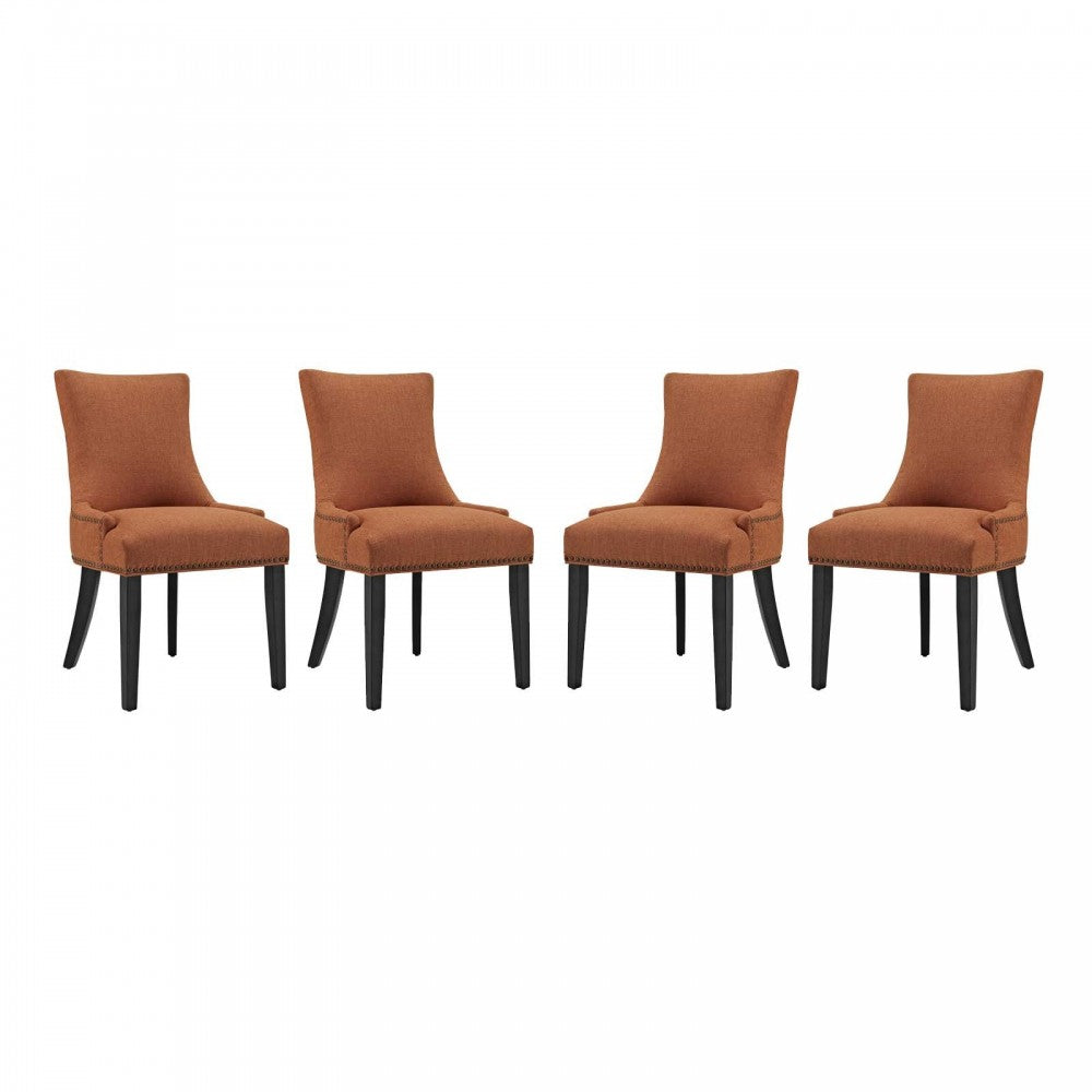 Marquis Dining Chair Fabric Set of 4, Orange