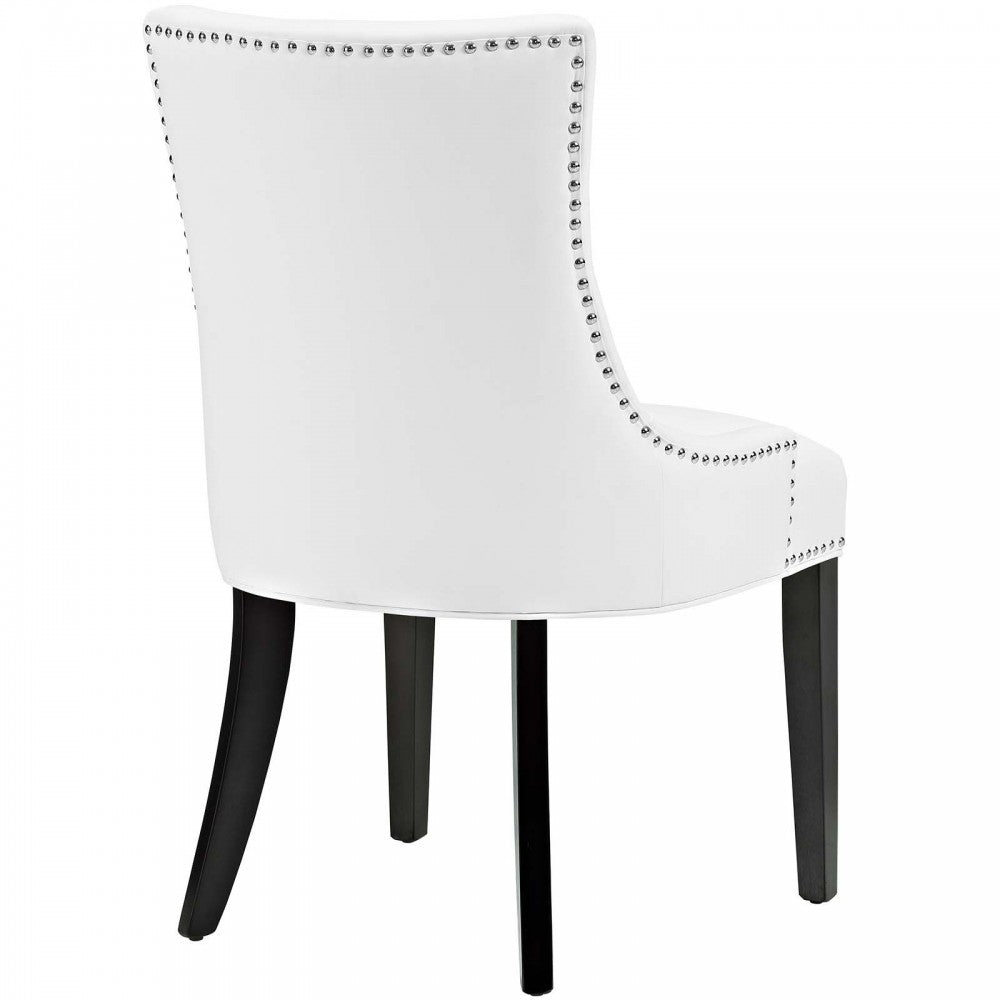 Marquis Dining Chair Faux Leather Set of 2, White