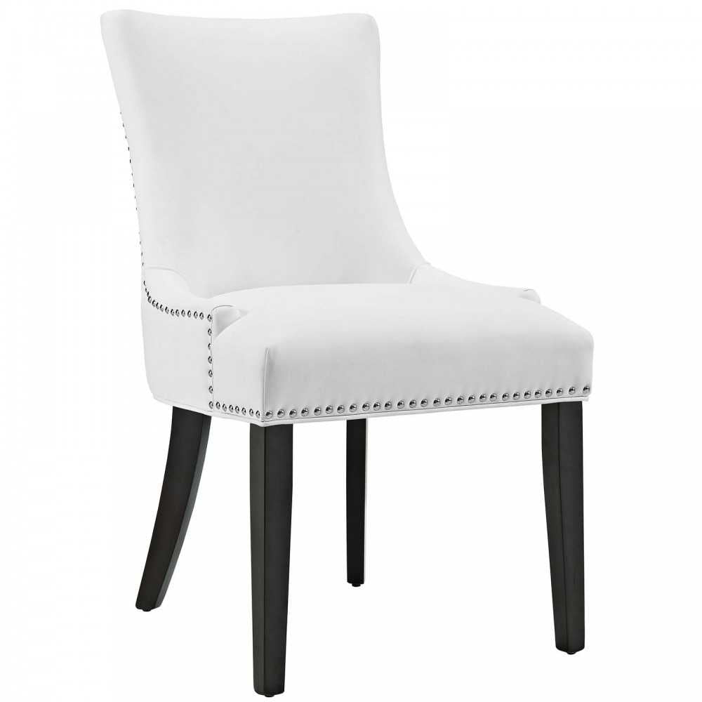 Marquis Dining Chair Faux Leather Set of 4, White