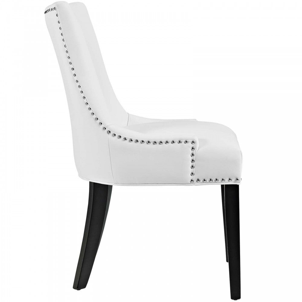 Marquis Dining Chair Faux Leather Set of 4, White