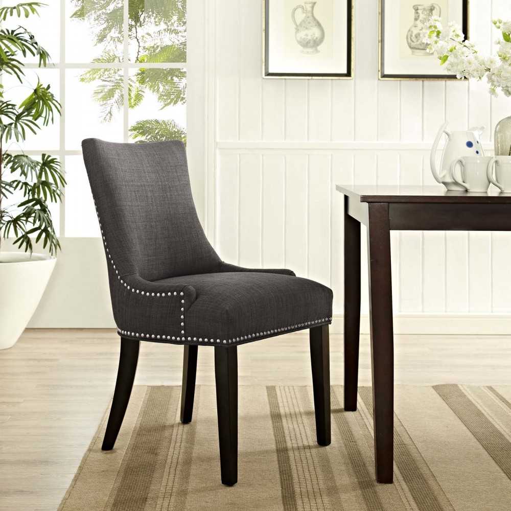 Marquis Fabric Dining Chair, Brown