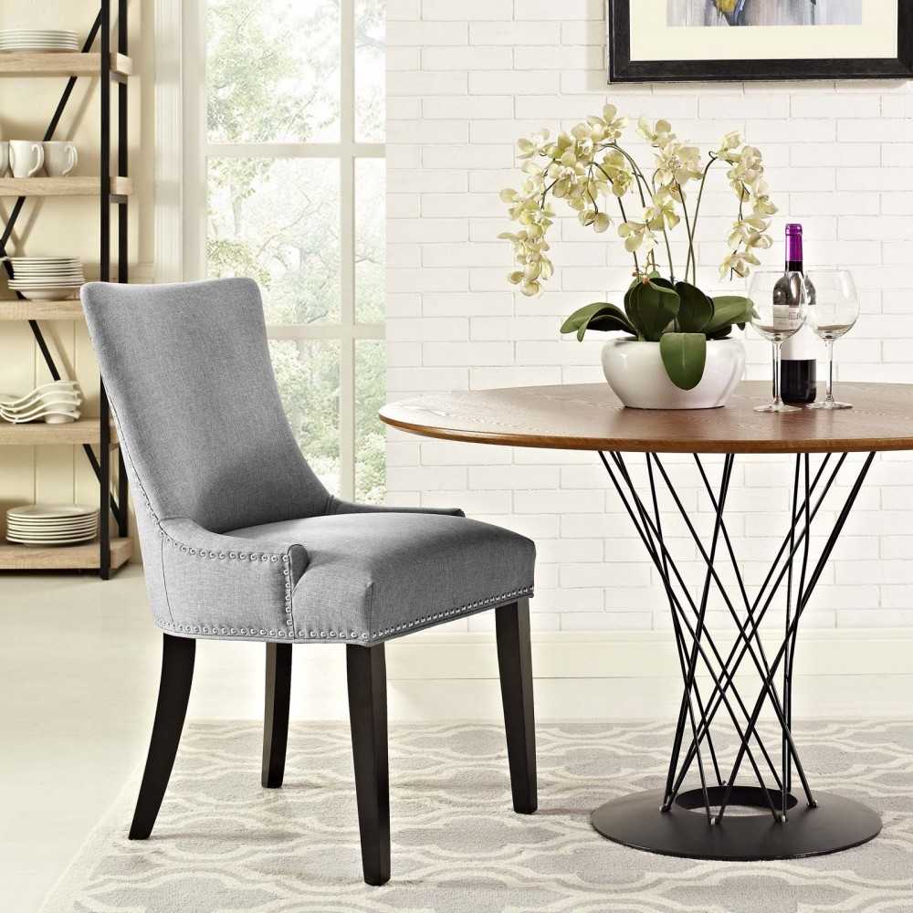 Marquis Fabric Dining Chair, Light Gray