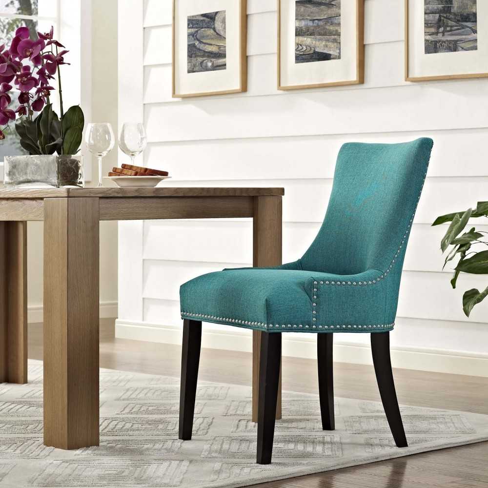 Marquis Fabric Dining Chair, Teal