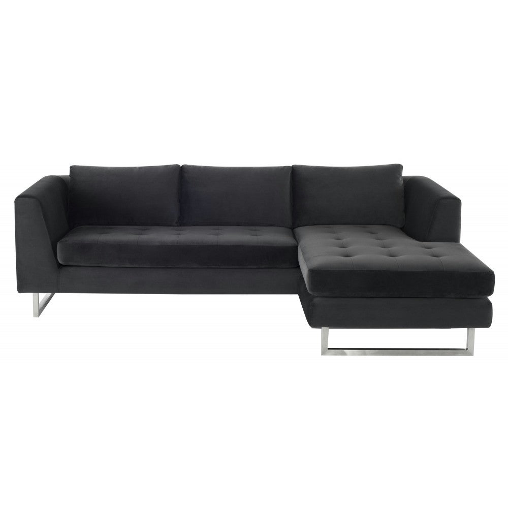 Matthew Shadow Gray Fabric Sectional Sofa, HGSC273