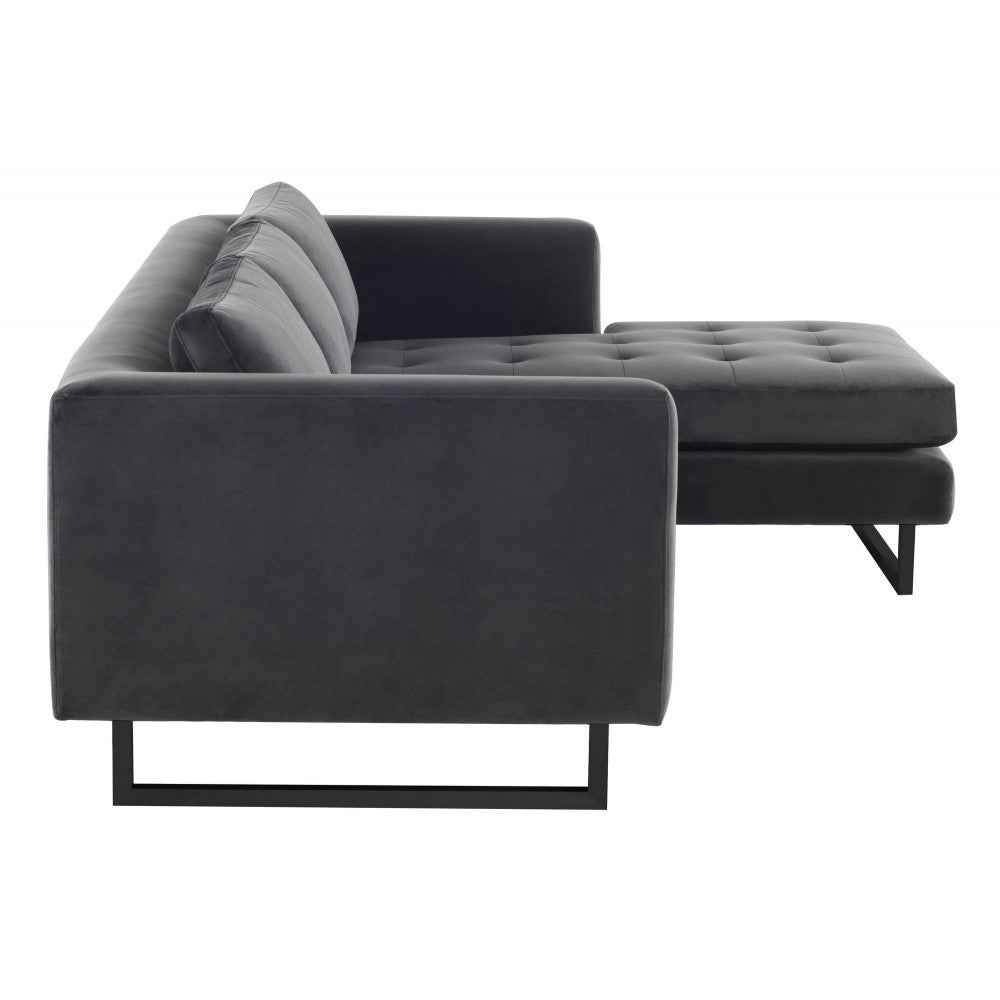 Matthew Shadow Gray Fabric Sectional Sofa, HGSC560