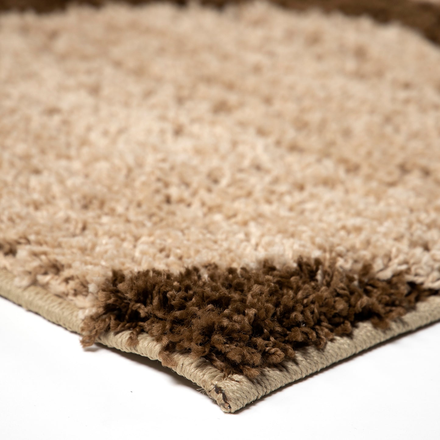 Orian Impressions Shag Circle Design Bisque 63"X90"