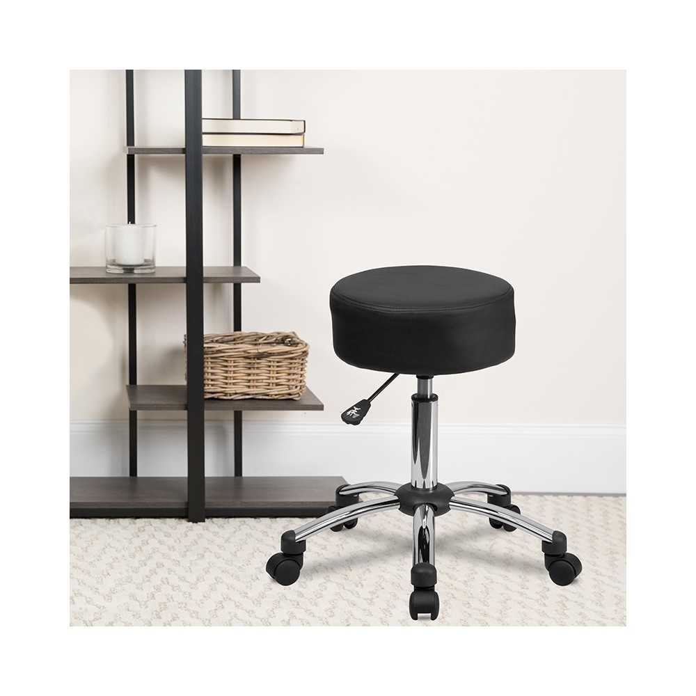 Medical Ergonomic Stool with Chrome Base