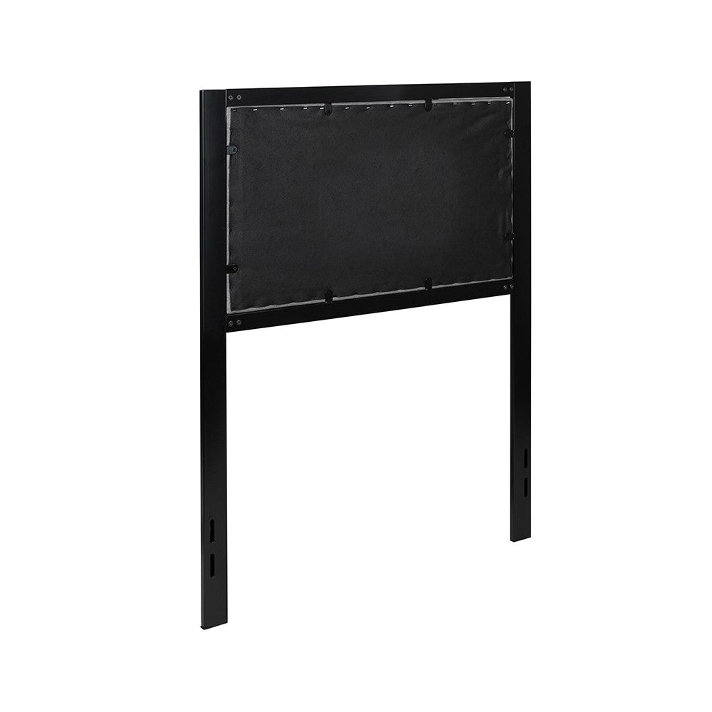 Melbourne Metal Upholstered Twin Size Headboard in Light Gray Fabric