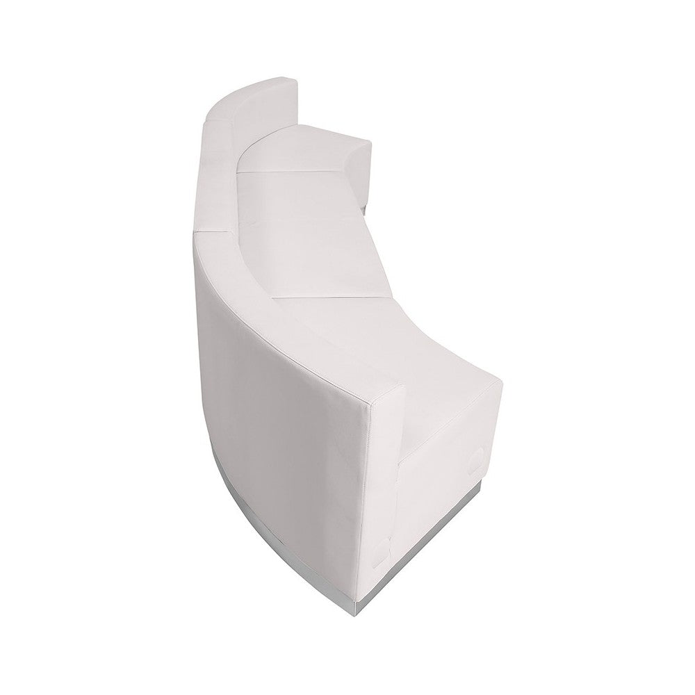 Melrose White LeatherSoft Reception Configuration, 3 Pieces