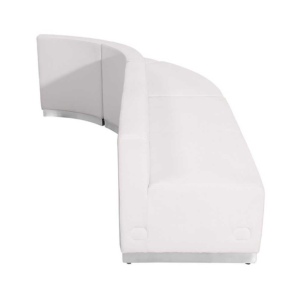 Melrose White LeatherSoft Reception Configuration, 3 Pieces