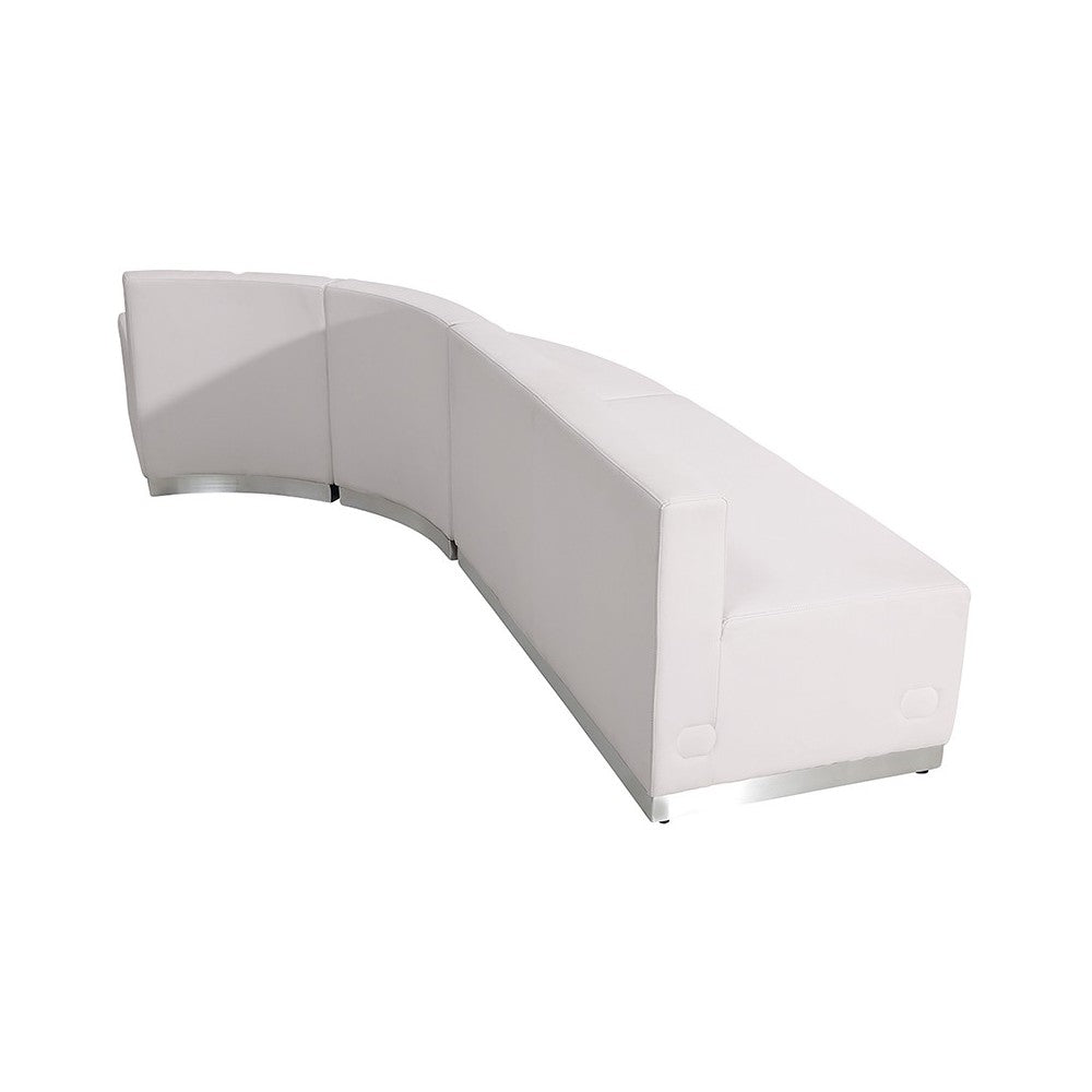 Melrose White LeatherSoft Reception Configuration, 3 Pieces