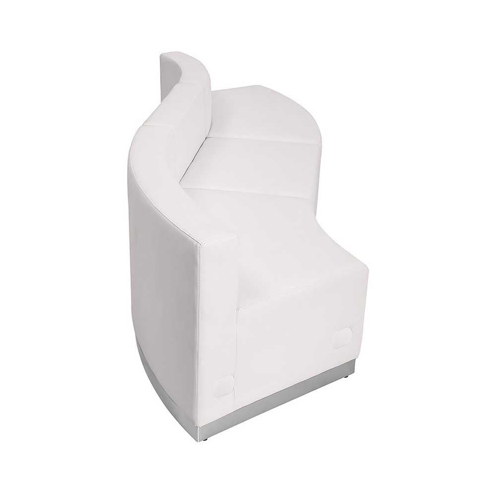 Melrose White LeatherSoft Reception Configuration, 3 Pieces