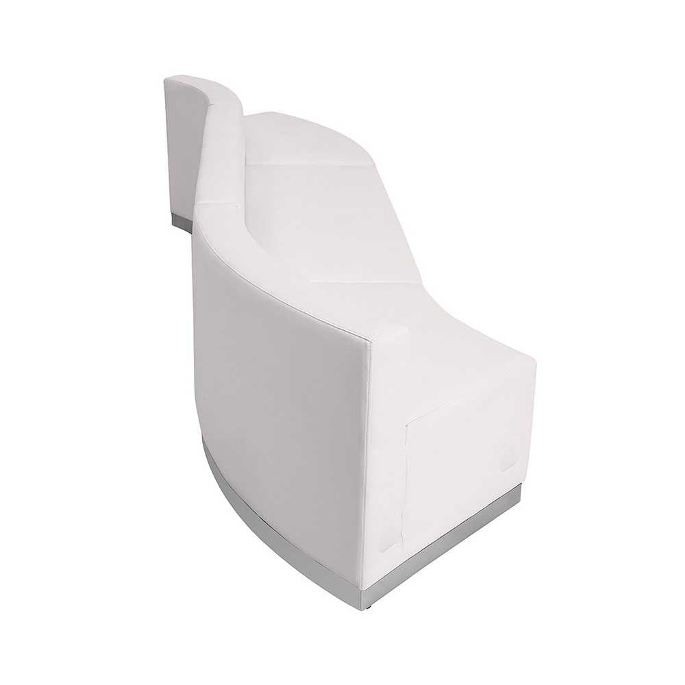 Melrose White LeatherSoft Reception Configuration, 3 Pieces
