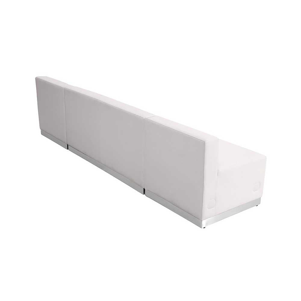 Melrose White LeatherSoft Reception Configuration, 3 Pieces