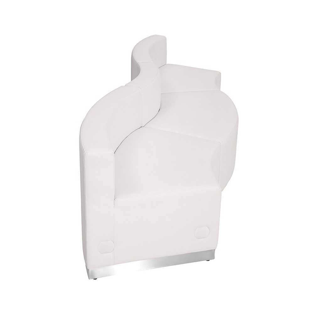 Melrose White LeatherSoft Reception Configuration, 3 Pieces