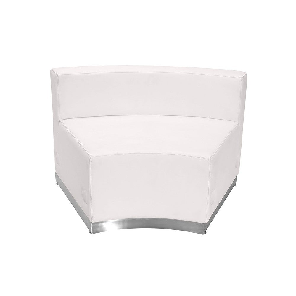 Melrose White LeatherSoft Reception Configuration, 4 Pieces
