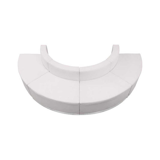 Melrose White LeatherSoft Reception Configuration, 4 Pieces