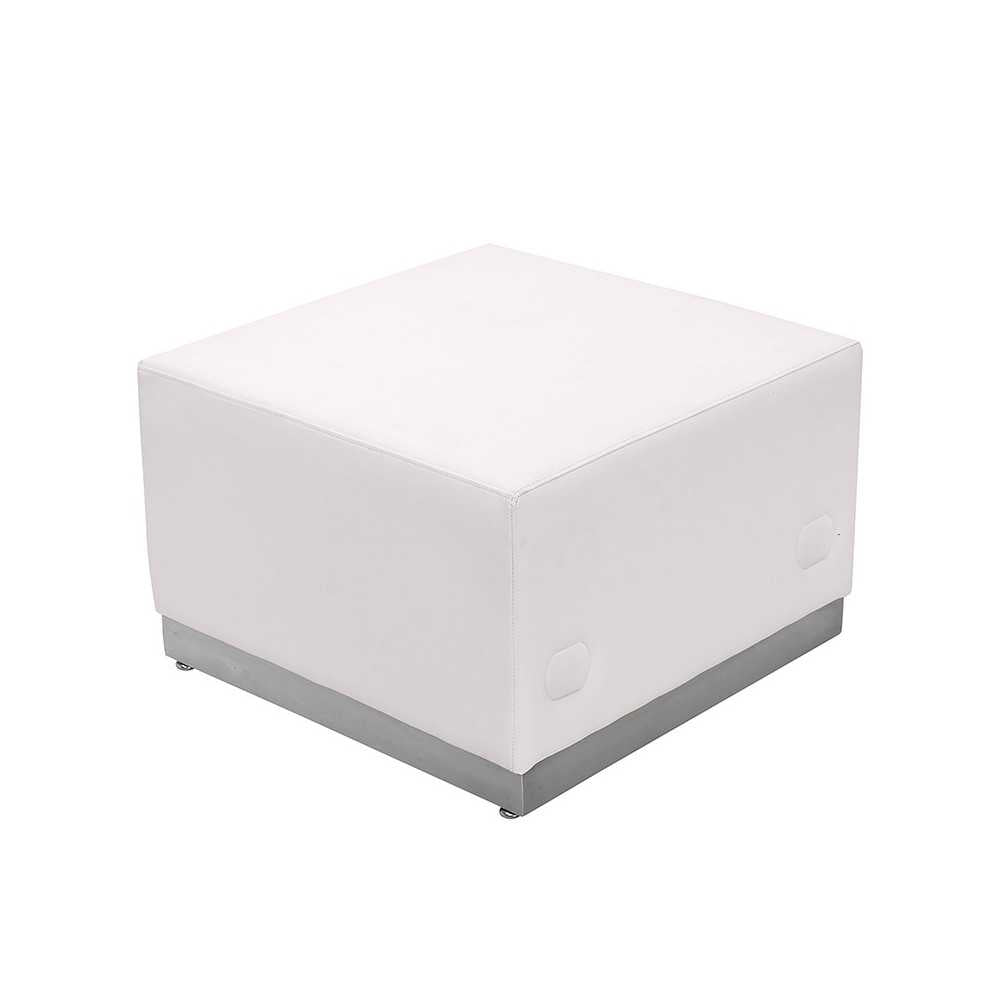 Melrose White LeatherSoft Reception Configuration, 4 Pieces