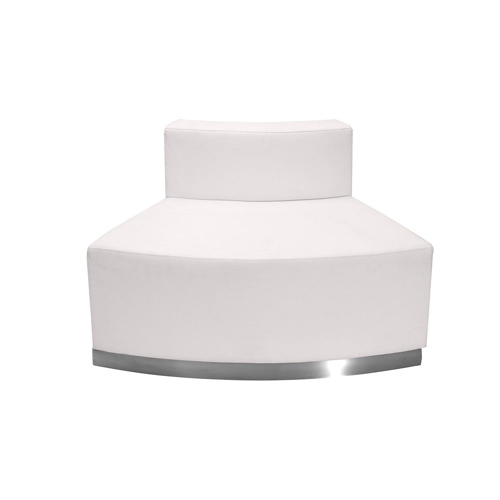 Melrose White LeatherSoft Reception Configuration, 5 Pieces