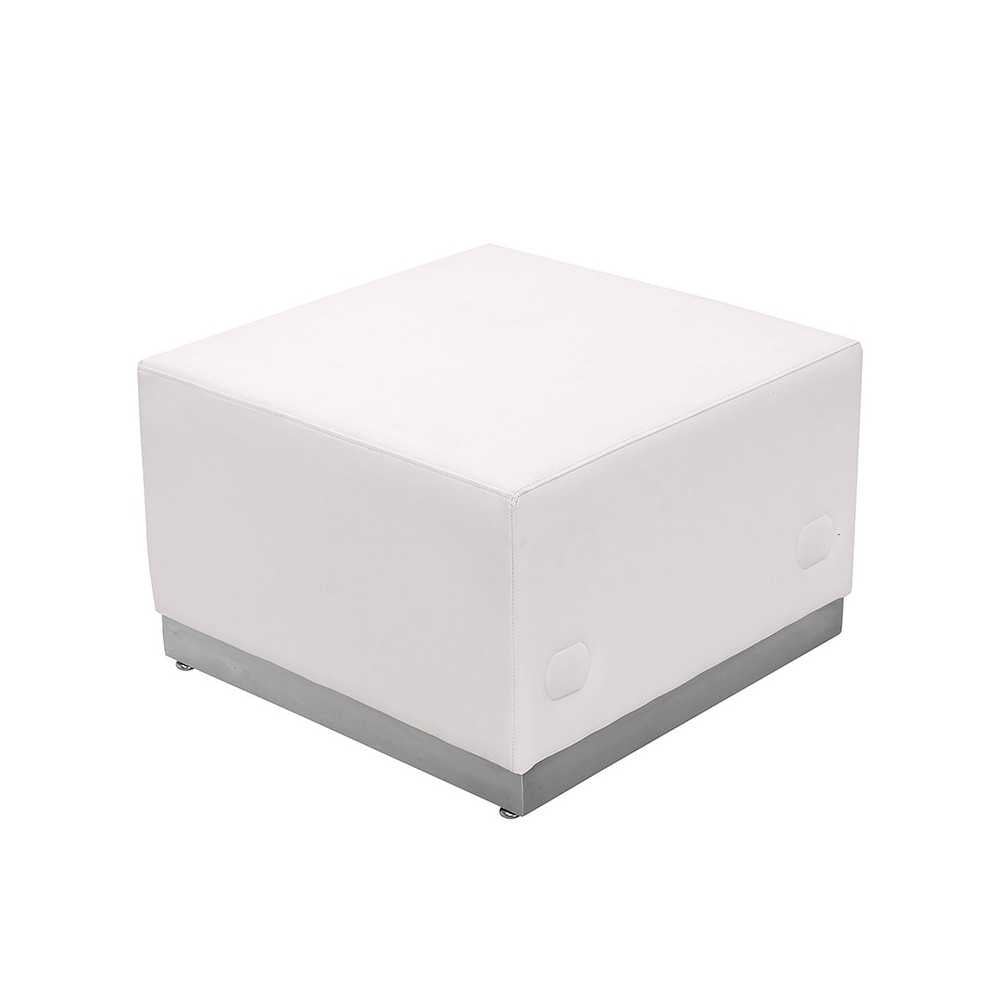 Melrose White LeatherSoft Reception Configuration, 6 Pieces