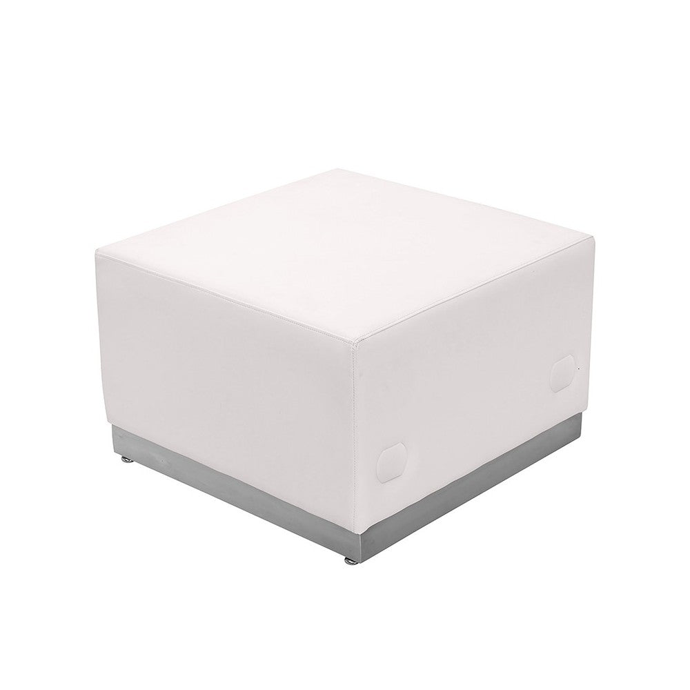 Melrose White LeatherSoft Reception Configuration, 7 Pieces