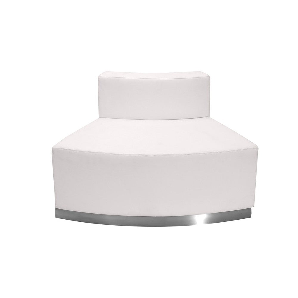 Melrose White LeatherSoft Reception Configuration, 9 Pieces