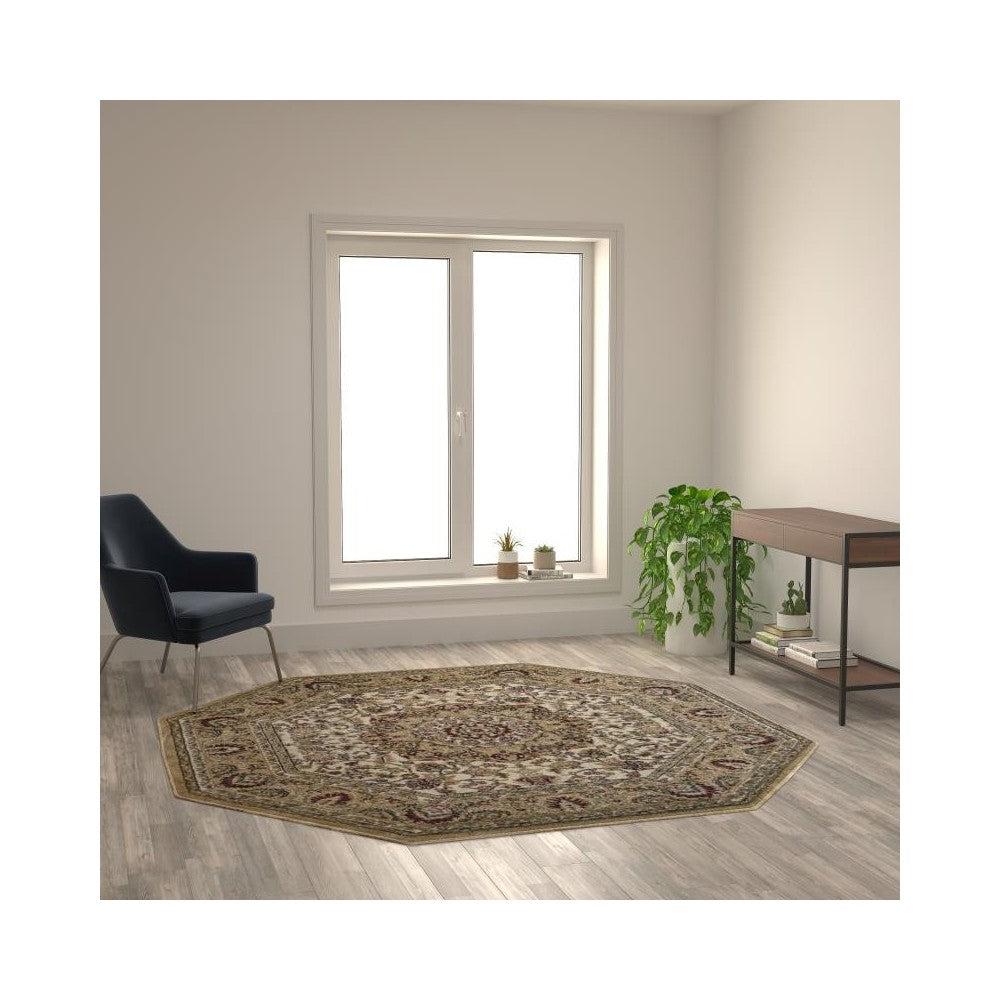 Mersin Ivory 7x7 Persian Area Rug