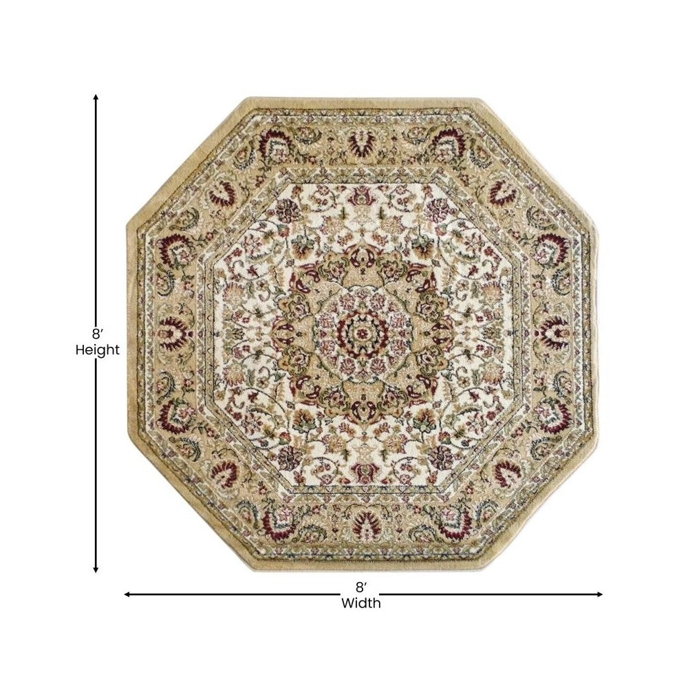 Mersin Ivory 7x7 Persian Area Rug