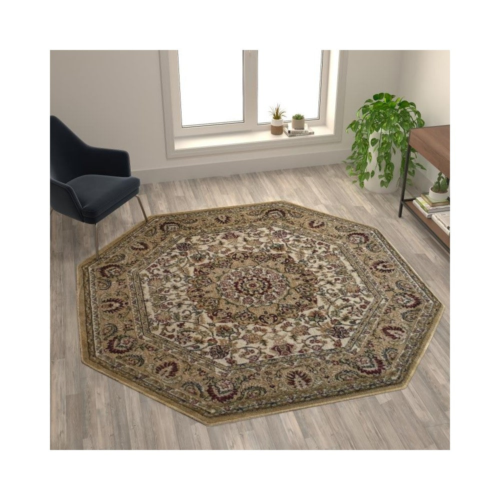 Mersin Ivory 7x7 Persian Area Rug