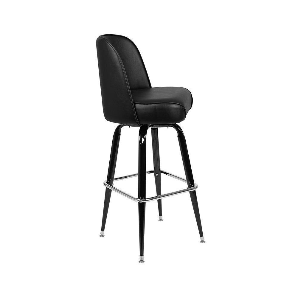 Metal Barstool with Swivel Bucket Seat