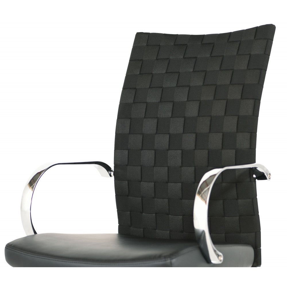 Mia Black Naugahyde Office Chair