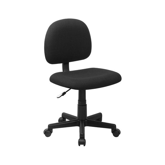 Mid-Back Black Fabric Swivel Task Office Chair