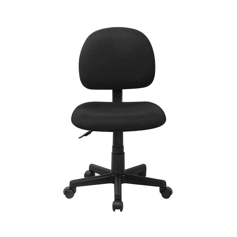 Mid-Back Black Fabric Swivel Task Office Chair