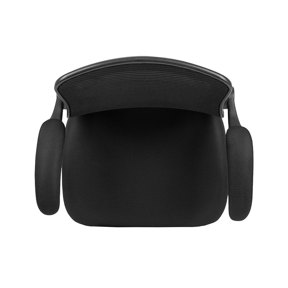 Mid-Back Black Mesh Ergonomic Drafting Chair with Adjustable Foot Ring and Flip-Up Arms