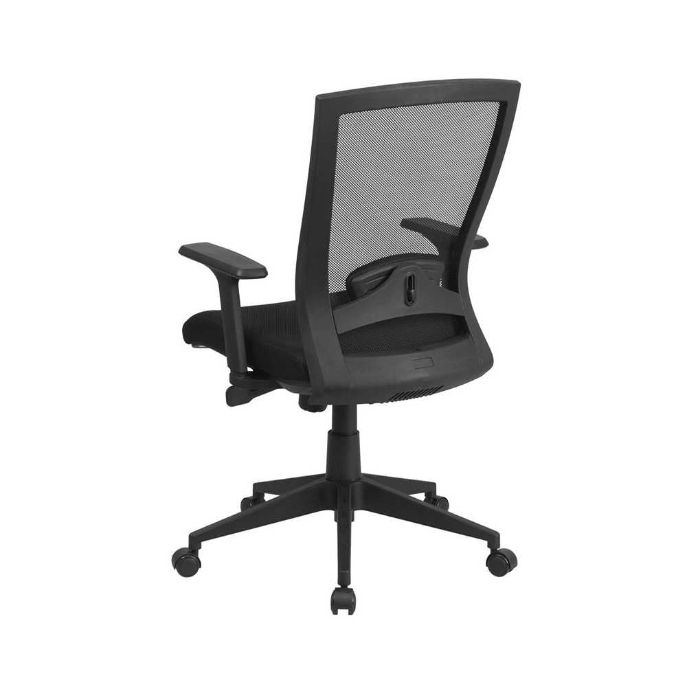 Mid-Back Black Mesh Executive Swivel Ergonomic Office Chair with Back Angle Adjustment and Adjustable Arms