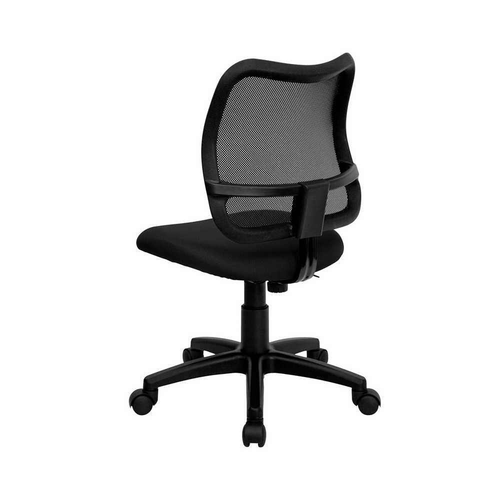 Mid-Back Black Mesh Swivel Task Office Chair